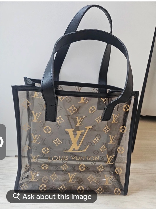 Louis Vuitton Handbags - Louis Vuitton Clear Monogram Tote Bag in Gold & Black Novelty Gift NWT